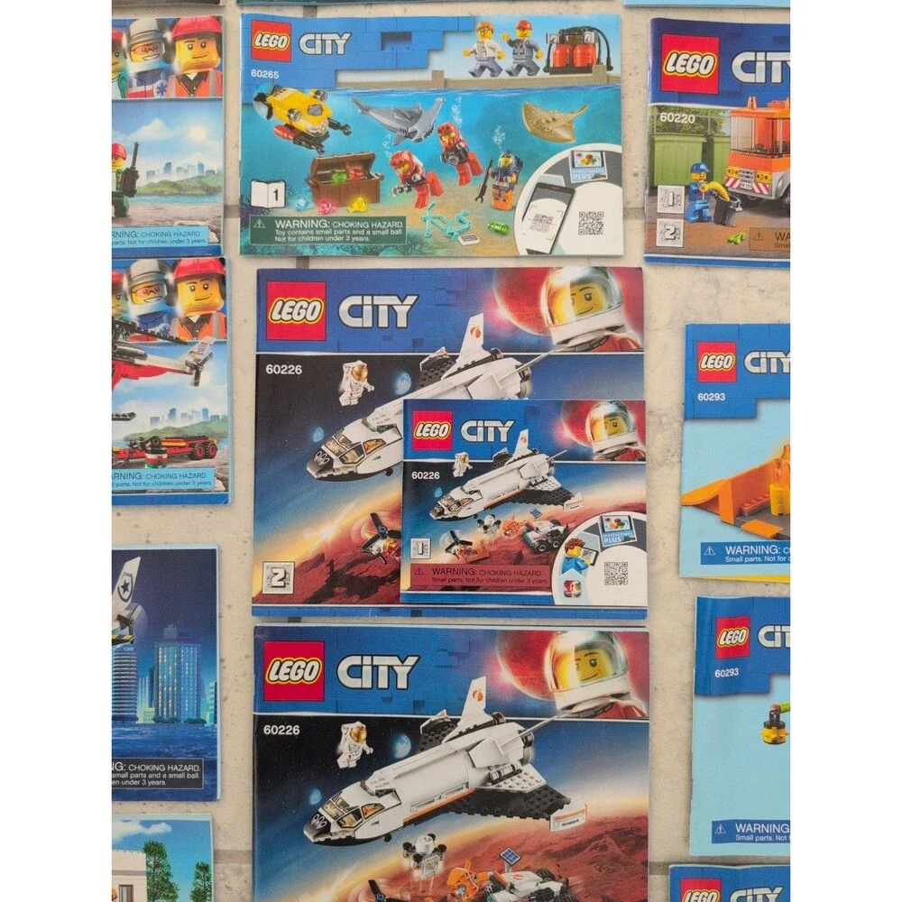 LEGO CITY Instruction Manuals: Lot of 24 Booklets (See Details for Item #s)